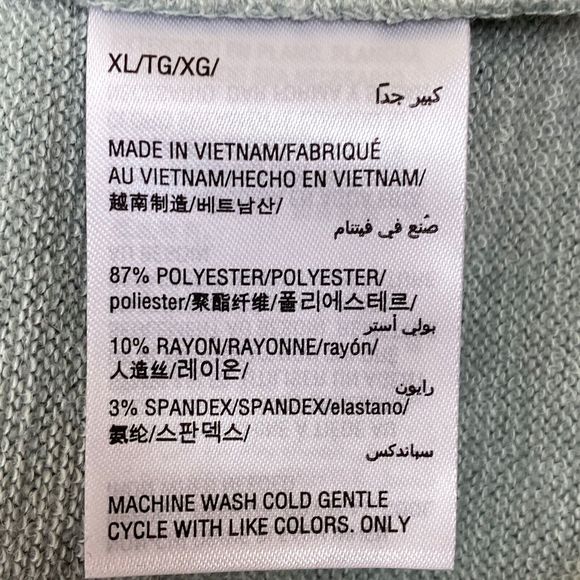 INC International Concepts Ruched Top Sweater XL Antique Sage Green Pullover New - Picture 6 of 6